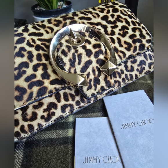 Jimmy Choo Leopard Print Belt Bag or Crossbody Bag - Picture 12 of 13